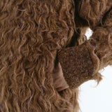 Mix fabric shaggy cardigan | Coming Soon