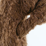 Mix fabric shaggy cardigan | Coming Soon