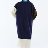 Color blocking  relax knit dress