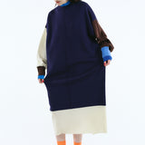 Color blocking  relax knit dress