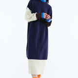 Color blocking  relax knit dress
