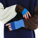 Color blocking  relax knit dress