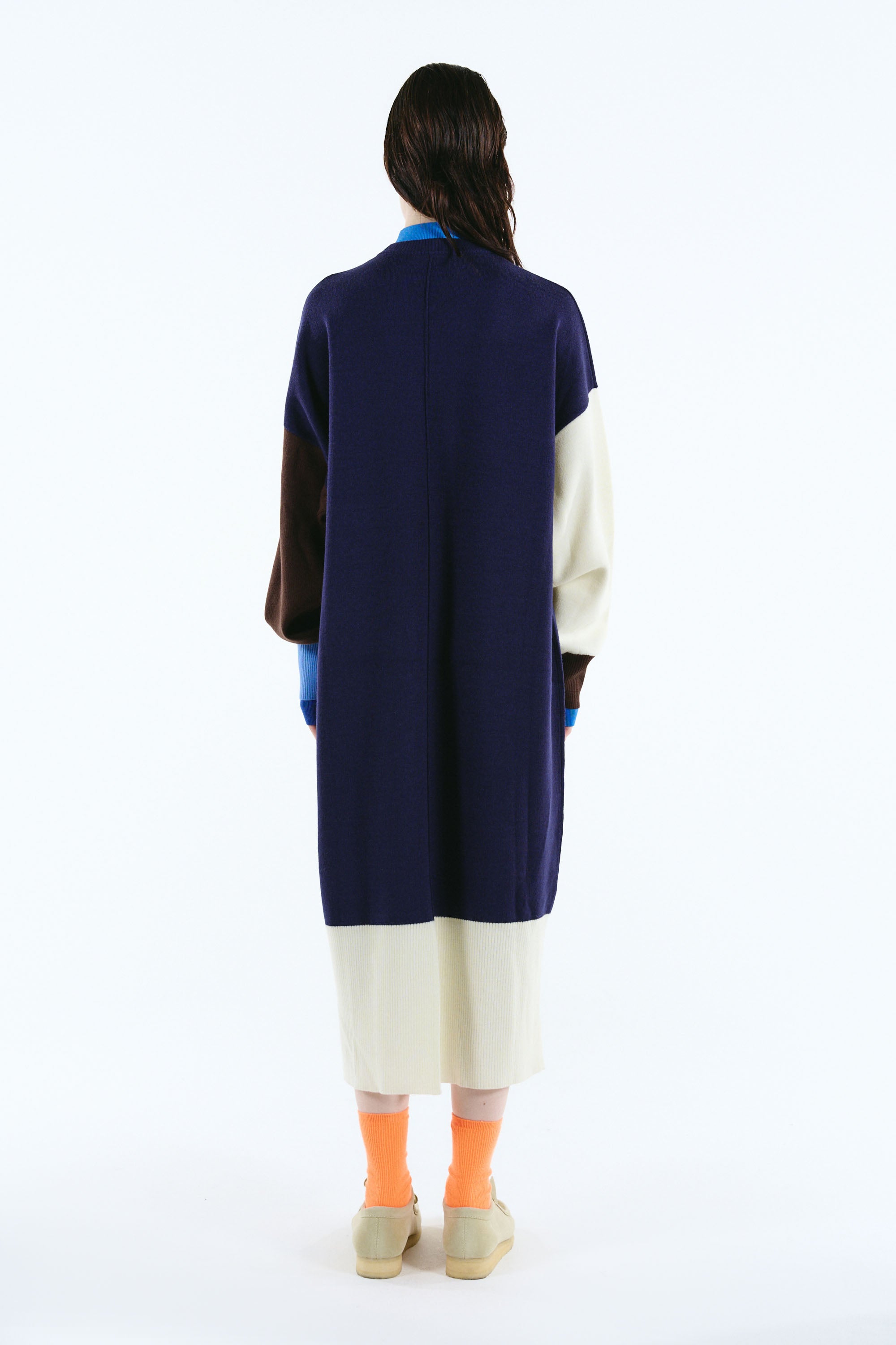 Color blocking  relax knit dress