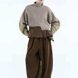 Asymmetry hem knit tops | 11月上旬お届け
