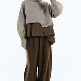 Asymmetry hem knit tops | 11月上旬お届け