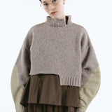 Asymmetry hem knit tops | 11月上旬お届け