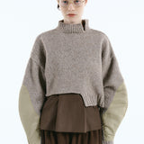 Asymmetry hem knit tops | 11月上旬お届け