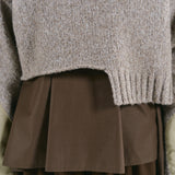 Asymmetry hem knit tops | 11月上旬お届け