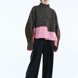 Asymmetry hem knit tops | 11月上旬お届け
