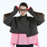 Asymmetry hem knit tops | 11月上旬お届け